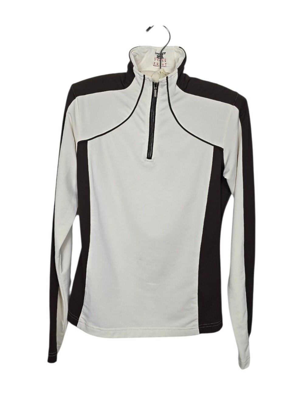 Spyder Ski Base Layer Quarter Zip Pullover Cream Brown Women’s 6